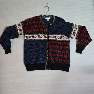 Women's Vintage Deer Hill Knitters 100% Maine Wool Sweater Extra Large Beautiful